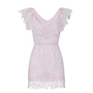 Saylor Adowa Lace Ruffle Mini Dress Women’s‎ Size Small Lavender Romantic Pastel